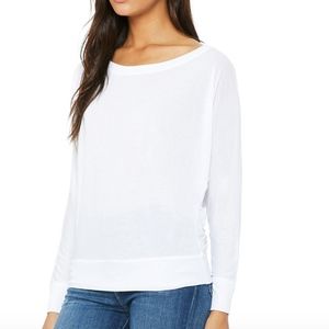 BELLA + CANVAS Women's Flowy Long-Sleeve Off